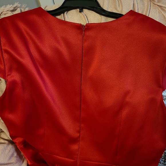 Alex Marie red satin dress - Picture 3 of 5